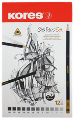 Kores Bleistift "Grafitos Art", 12er Metalletui