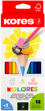 Kores Dreikant-Buntstifte "Kolores", 12er Karton-Etui