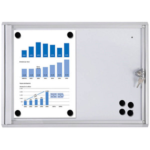 Showdown® Displays Schaukasten Economy XS silber 2x DIN A4