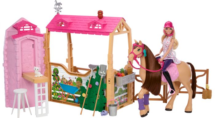 BRB Stall mit Puppe und Pferd