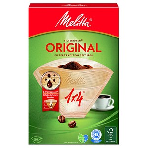 Melitta Aroma-Filtertüten "1x4", naturbraun