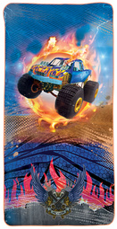 ROTH Kinder-Badetuch "Monstertruck Fire", 600 x 1.200 mm