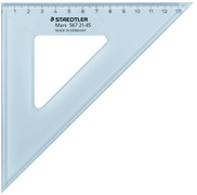 STAEDTLER Zeichendreieck Mars, 45 Grad, Hypothenuse: 320 mm aus Plexiglas, mit 