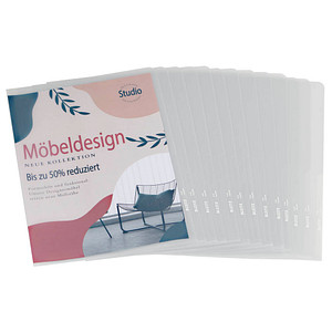 LEITZ Sichthülle Premium, A4, PVC, glasklar, 0,15 mm oben und seitlich offen, d