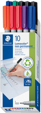 STAEDTLER Lumocolor Folienstifte-Set farbsortiert non-permanent 10 St.; 1 Pack 