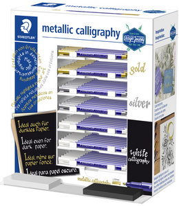 STAEDTLER Permanent-Marker metallic calligraphy,70er Display