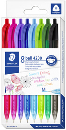 STAEDTLER Druckkugelschreiber ball 4230 M, 8er Kartonetui