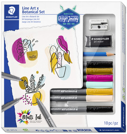 STAEDTLER Zeichenset Line Art & Botanical Set, 10-teilig