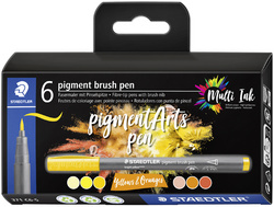 STAEDTLER Fasermaler pigment brush pen "Yellows & Oranges"