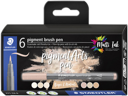STAEDTLER Fasermaler pigment brush pen "Nudes & Beiges"
