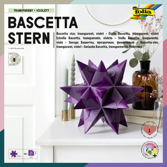 folia Faltblätter Bascetta-Stern, violett-transparent