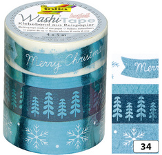 folia Deko-Klebeband Washi-Tape Hotfoil Kupfer II, 4er Set