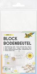 folia Papiertüten mit Blockboden, 120 x 60 x 210 mm, weiß