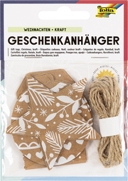 folia Geschenkanhänger "Weihnachten Kraftpapier