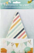 folia Wimpelkette "Mix & Match", aus Motivkarton, 14 Wimpel