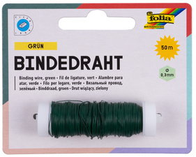 folia Bindedraht, 0,3 mm x 50 m, grün, aus Eisen