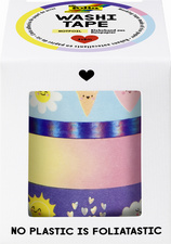 folia Deko-Klebeband Washi-Tape "HOTFOIL SUNNYSIDE", 4er