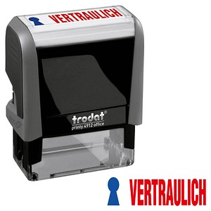 trodat Textstempel Vertraulich printy 4912 office selbstfärbend blau, rot