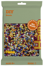 Hama Bügelperlen Bio midi, "Mix 10 Farben", 3.000er Beutel