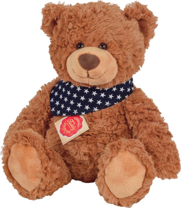 Teddy braun mit Tuch, ca. 30cm