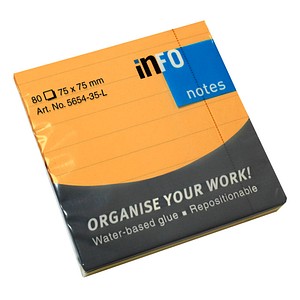 inFO Haftnotizen Standard 5654-35-L orange 1 Block