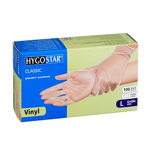 HYGOSTAR Vinyl-Handschuh "CLASSIC", L, weiß