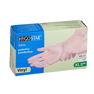 HYGOSTAR Vinyl-Handschuh "IDEAL", XL, weiß, puderfrei
