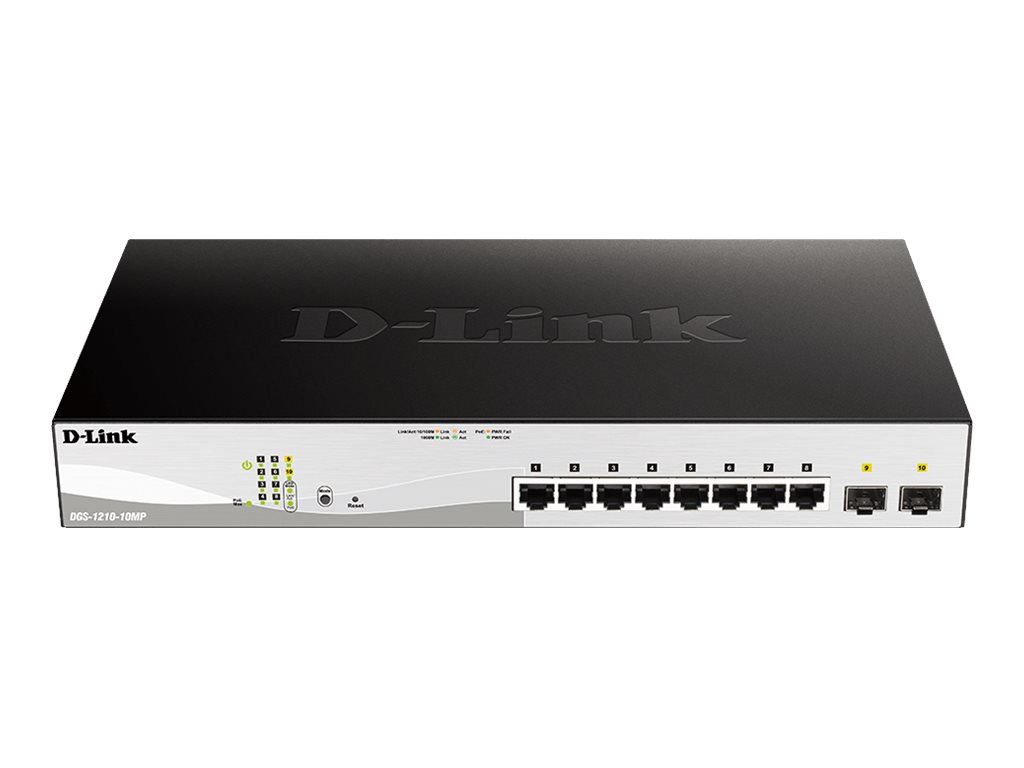D-LINK 10-Port Layer2 PoE+ Smart Managed Gigabit Switch8 x 10/100/1000Mbit/s TP