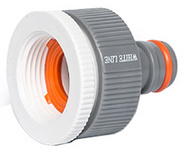 Bradas Hahnstück WHITE LINE, 1" + 3/4", grau/weiß