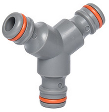 Bradas Schlauchverbinder WHITE LINE Y-Stück, 1/2", grau