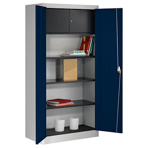 mauser Stahlschrank BF 5T  - 7035/5003 lichtgrau, saphirblau 95,0 x 50,0 x 195,0 cm