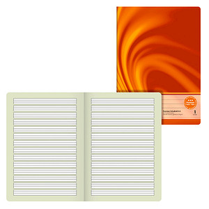 BRUNNEN Schulheft Vivendi Lineatur 1 (1. Schuljahr) liniert DIN A4 Rand rundum, 16 Blatt