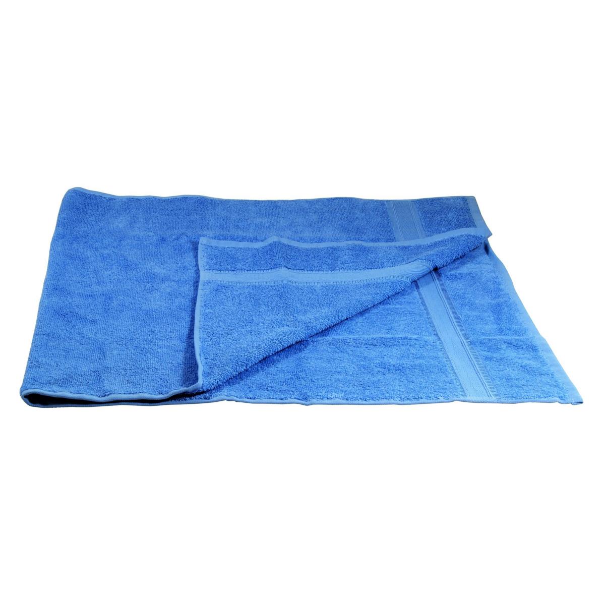 Handtuch Walk, Baumwolle, 50 x 100 cm, mit Streifen-Webbordüre | dunkelblau einfarbig, waschbar 60 °C
