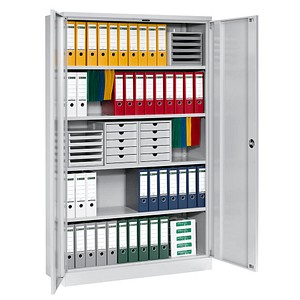 Gürkan Stahlschrank 100157 lichtgrau 120,0 x 42,0 x 195,0 cm