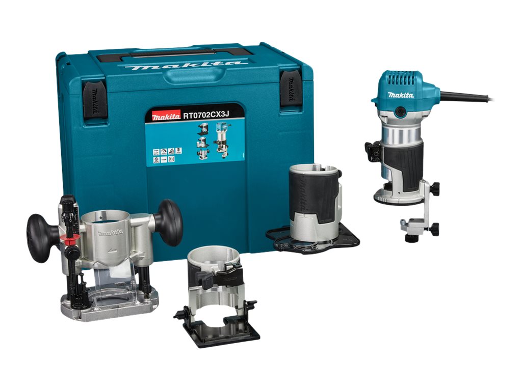 Makita RT0702CX3J - Trimmrouter - 710 W - Klemmbuchse 8 mm (RT0702CX3J)