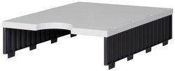 STYRO Aufbaueinheit styrodoc uno, 1 Fach, schwarz/grau Sortierstation 1-breit /