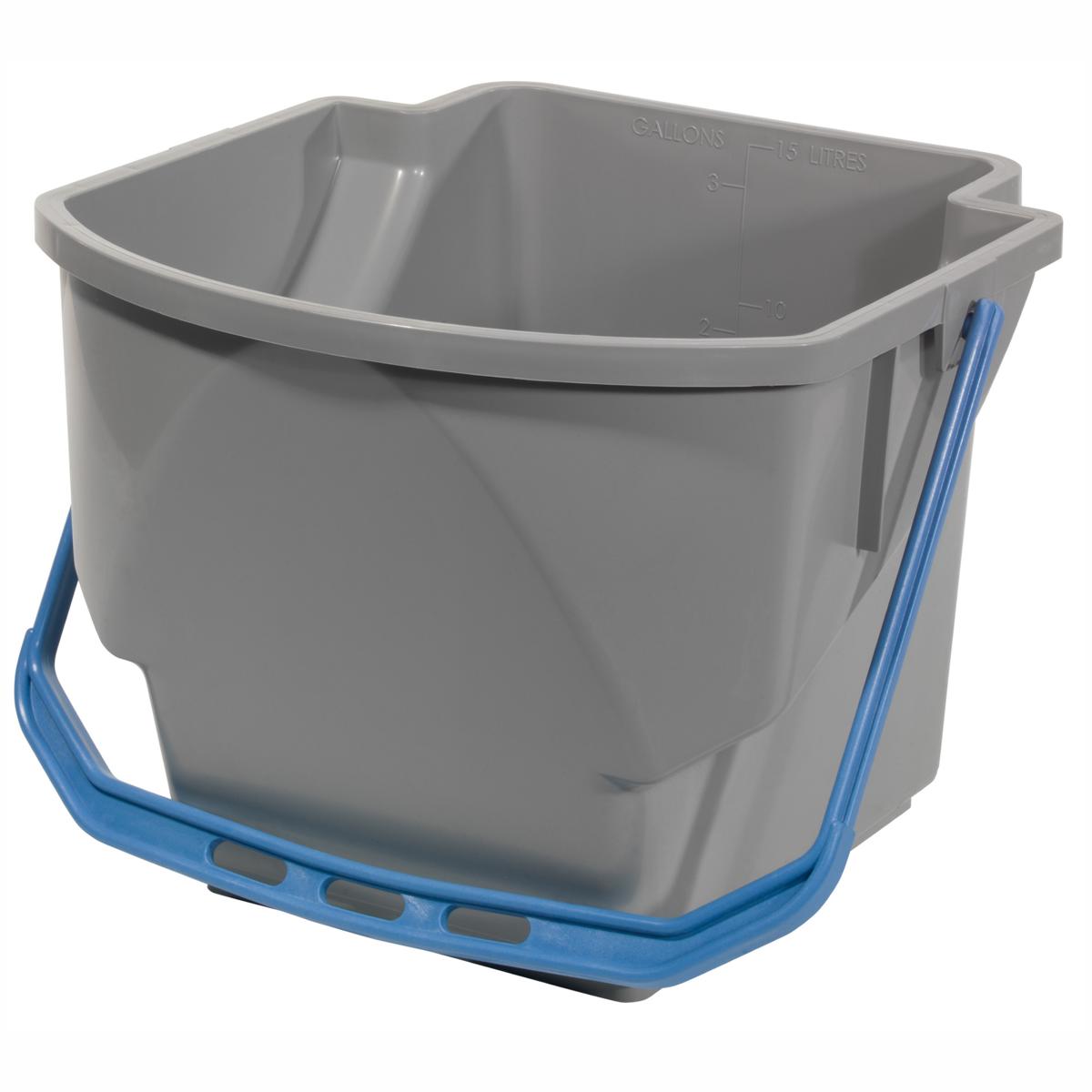 Zubehör/Ersatzteil: 16-Liter-Eimer, grau mit farbcodiertem Henkel | blaupassend für Numatic MidMop ||67553||