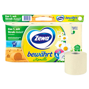 Zewa Toilettenpapier bewährt Kamille 3-lagig 8 Rollen