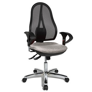 Topstar Bürostuhl Open Point SY Deluxe, OP290U G23 hellgrau, schwarz, chrom Stoff
