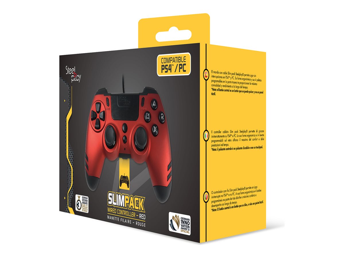 STEELPLAY Slim Pack Wired Controller Ruby Red Multi