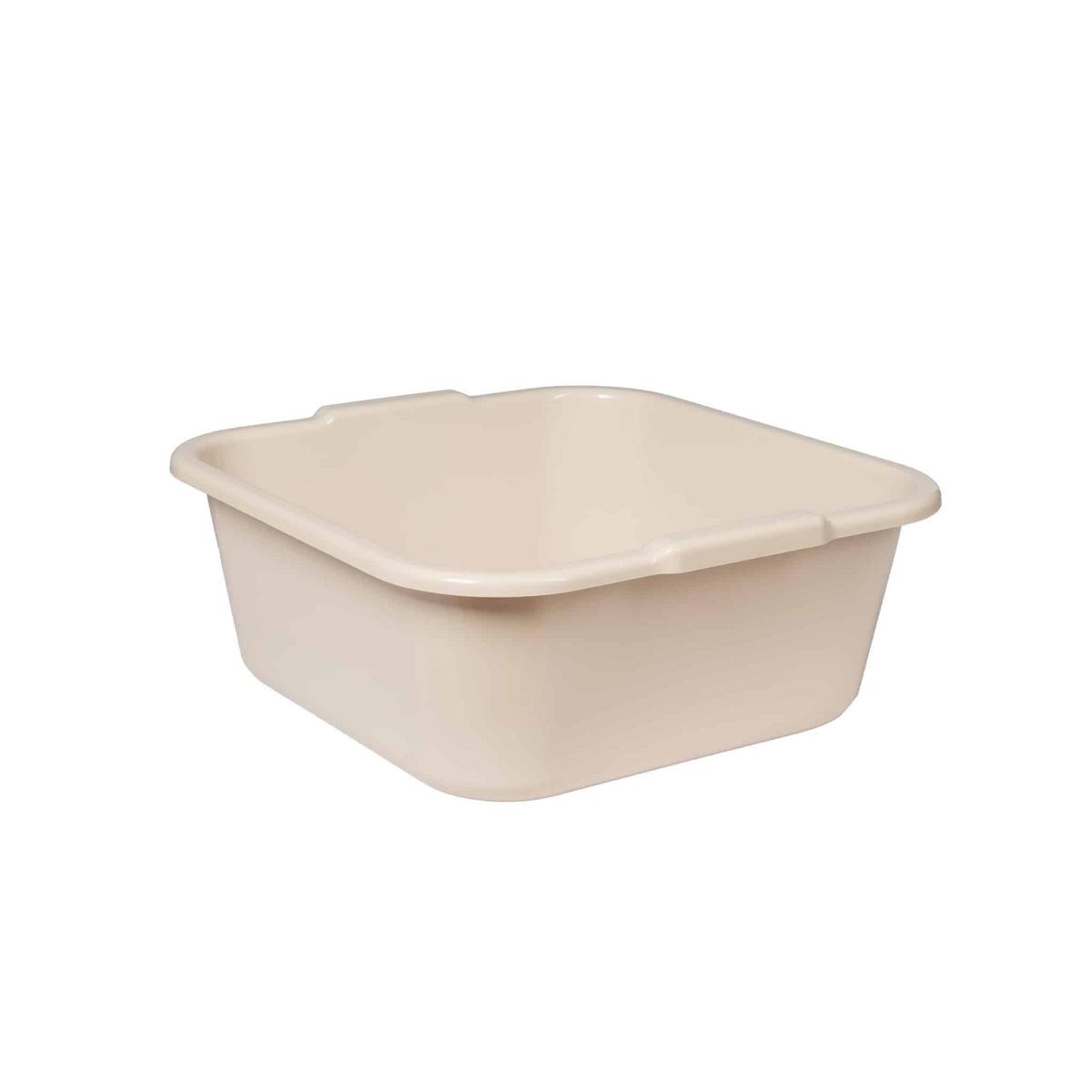 Viereckschüssel 34 x 34 x 14 cm, 10,5 Liter | creme Spülschüssel / Allzweckschüssel
