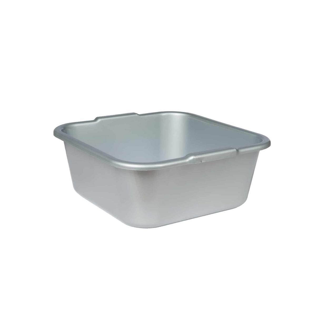 Viereckschüssel 34 x 34 x 14 cm, 10,5 Liter | silber Spülschüssel / Allzweckschüssel