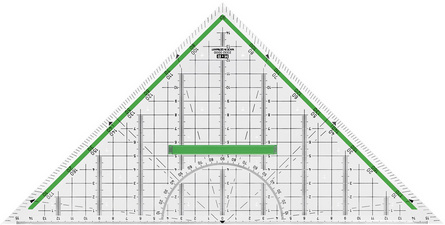 M+R Geodreieck, Hypotenuse: 320 mm, glasklar