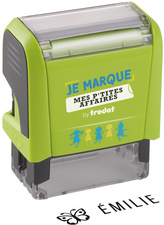 trodat Tampon "Je marque mes p'tites affaires", vert