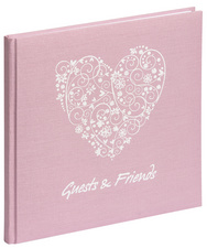 PAGNA Gästebuch "Guests & Friends", 144 Seiten, rosé