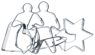 GastroMax Ausstechformen Tradition, 5er Set, Edelstahl