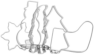 GastroMax Ausstechformen Weihnachten, 5er Set, Edelstahl