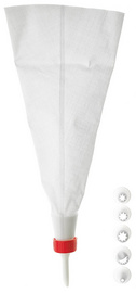 GastroMax Spritzbeutel-Set, weiß, 5 Tüllen