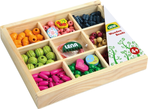 LENA Holzperlen Holzkassette, mittel LENA Holzperlen Holzkassette, mittel