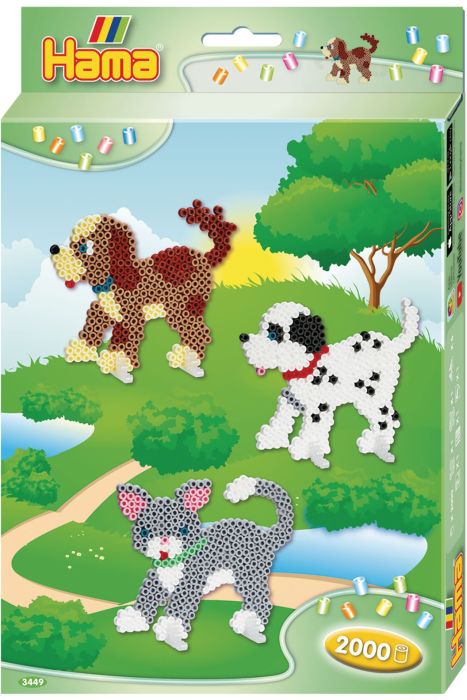 Hama Bügelperlen midi "Hunde und Katze", Geschenkpackung